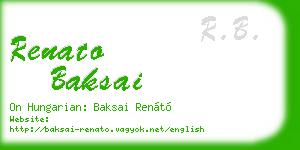 renato baksai business card
