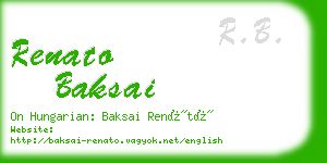 renato baksai business card
